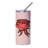 Rose Tumbler, Floral Tumbler, Flower Tumbler, Red Rose Design, Gift for Her, Gift Ideas, Elegant Tumbler, Stylish Tumbler, Cute Tumbler - Tawshia